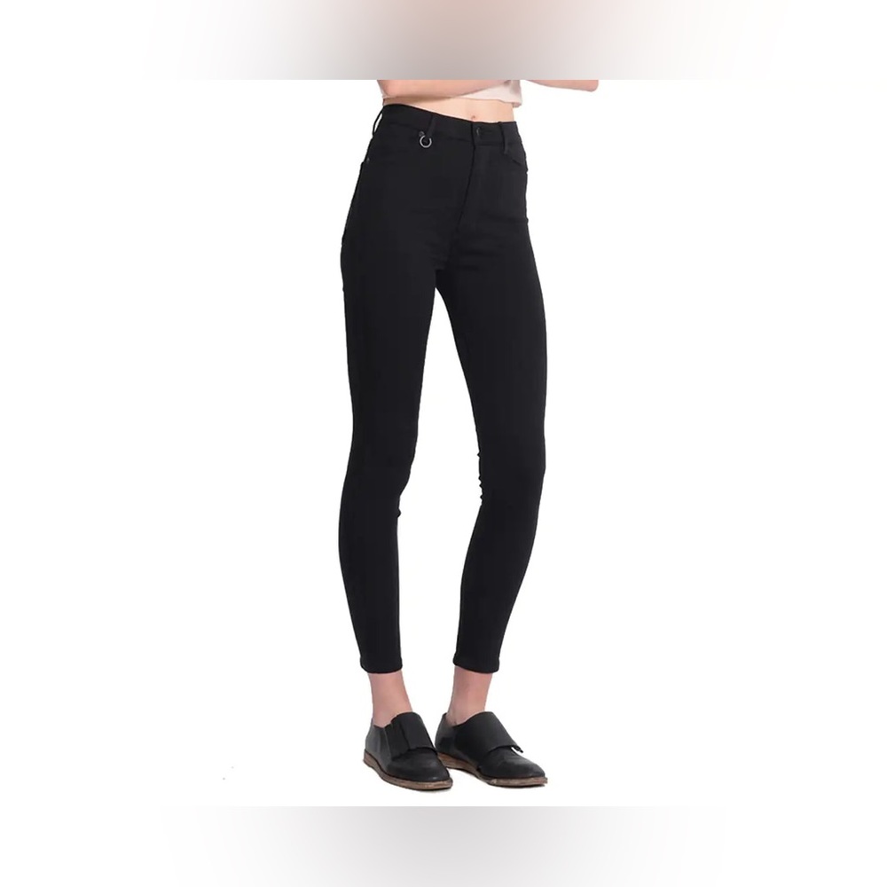 NWT NEUW Denim Razor Ankle Jean in Black Silk